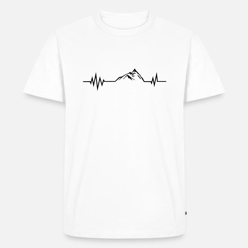 mountain pulse design - Männer Premium Bio T-Shirt - Weiß