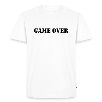 Game over - T-shirt Premium bio Homme - blanc - Devant - Nico (187cm)