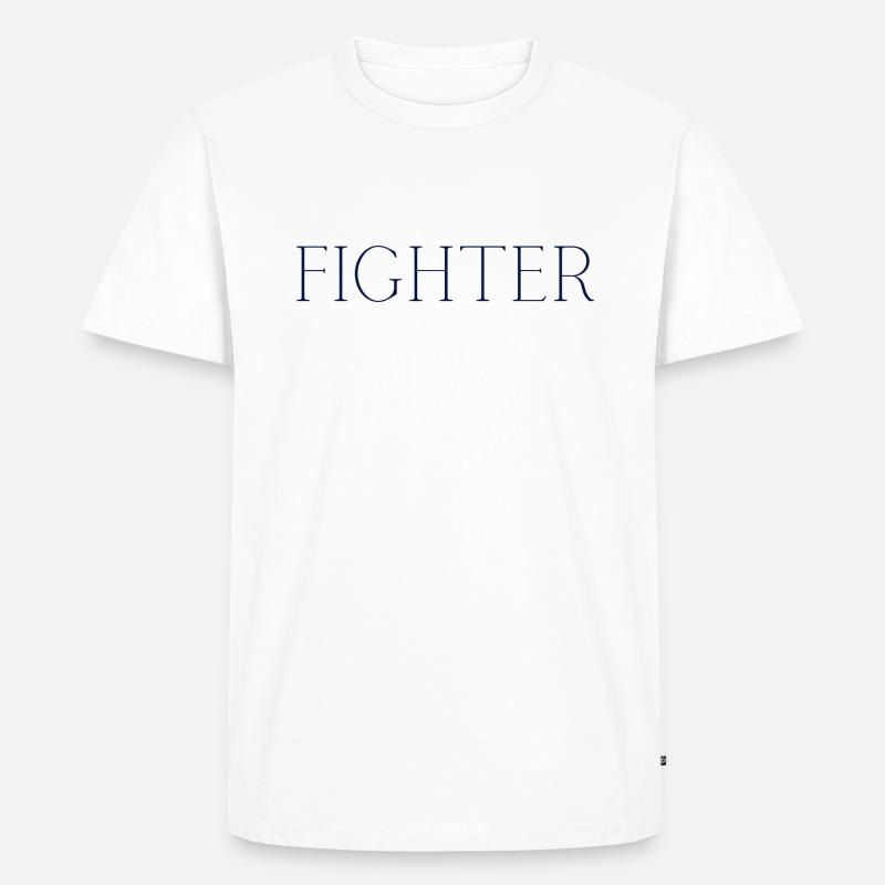 Fighter - Männer Premium Bio T-Shirt - Weiß