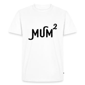 Mama 2 haut mères jumeaux drôle de maman de motif - T-shirt Premium bio Homme - blanc - Devant - Nico (187cm)