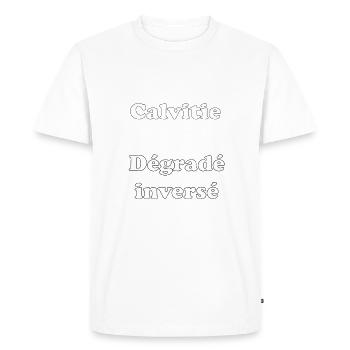 Ce n'est pas une calvitie - T-shirt Premium bio Homme - blanc - Devant - Nico (187cm)