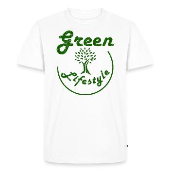 Green Lifestyle - Men's Premium Organic T-Shirt - white - Front - Nico (187cm)