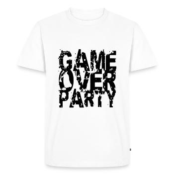 Game Over Party Abdruck Design - T-shirt Premium bio Homme - blanc - Devant - Nico (187cm)