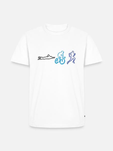 Triathlon - Männer Premium Bio T-Shirt - Weiß