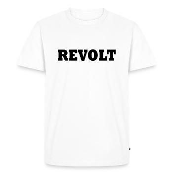 Revolt - Men's Premium Organic T-Shirt - white - Front - Nico (187cm)