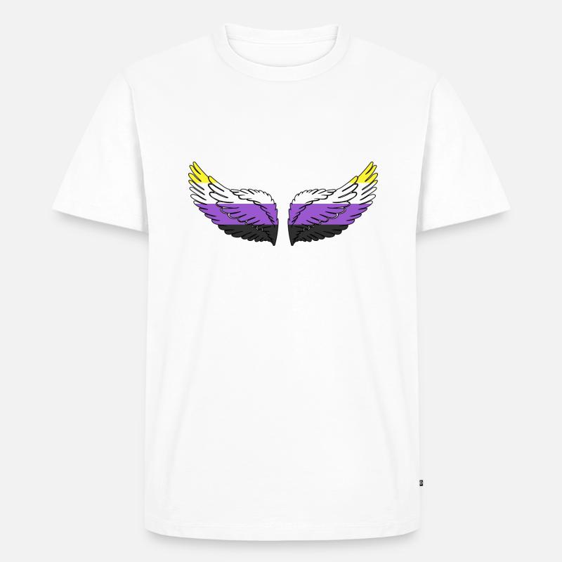 Wing Nonbinary Non-Binary Gender Nonbinary - Men's Premium Organic T-Shirt - white