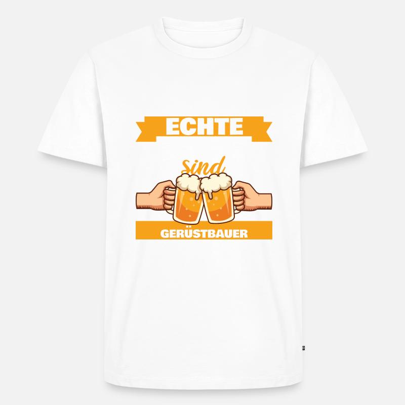 Echte Männer sind Gerüstbauer - Männer Premium Bio T-Shirt - undefined