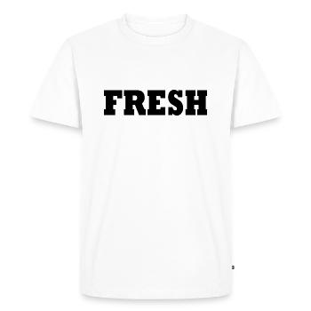 Fresh - Men's Premium Organic T-Shirt - white - Front - Nico (187cm)