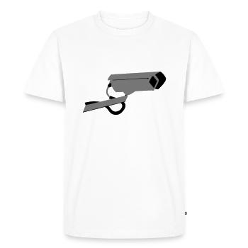 Caméra de sécurité - T-shirt Premium bio Homme - blanc - Devant - Nico (187cm)
