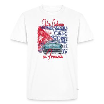 Salsa Cubana en France - Vêtements de danse Salsa - T-shirt Premium bio Homme - blanc - Devant - Nico (187cm)