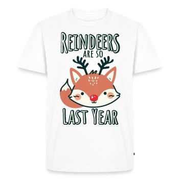 Fox Christmas Fun Saying - Men's Premium Organic T-Shirt - white - Front - Nico (187cm)