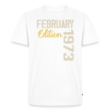 Février 1976 Anniversaire Février 1976 Rétro - T-shirt Premium bio Homme - blanc - Devant - Nico (187cm)