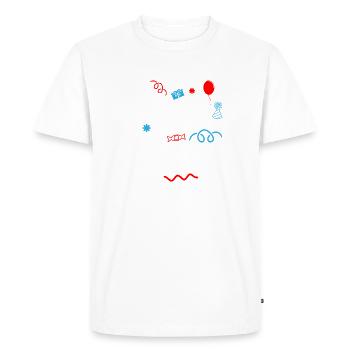 Famille Famille Famille Famille Famille J'aime ma famille - T-shirt Premium bio Homme - blanc - Devant - Nico (187cm)