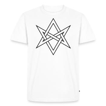 Unicursal hexagram symbole magique mysticisme occulte - T-shirt Premium bio Homme - blanc - Devant - Nico (187cm)