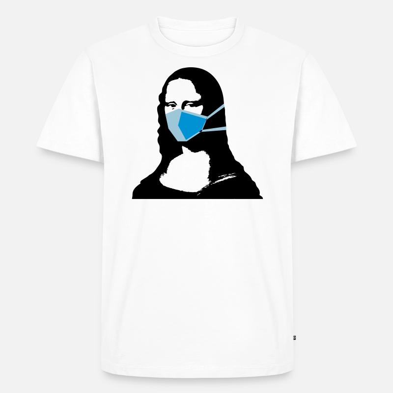 Eingeschränkte Mona Lisa 1 - Männer Premium Bio T-Shirt - Weiß