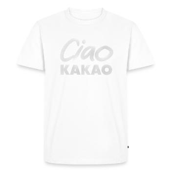 Ciao cocoa quote trend - Men's Premium Organic T-Shirt - white - Front - Nico (187cm)