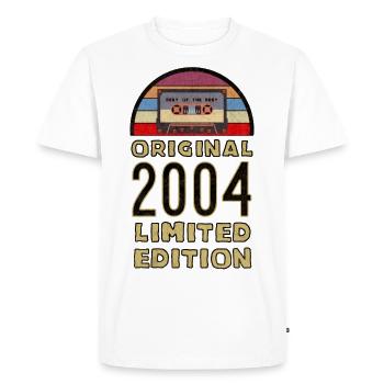 Limited Edition 2004 18th Birthday Gift - Men's Premium Organic T-Shirt - white - Front - Nico (187cm)
