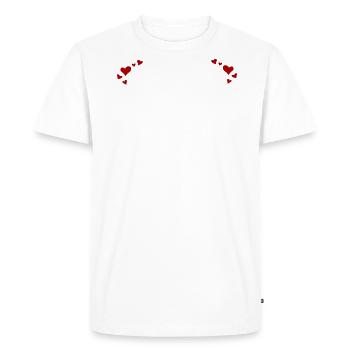 Maîtresse Domina Femdom Bdsm Esclave Disant Proverbes - T-shirt Premium bio Homme - blanc - Devant - Nico (187cm)