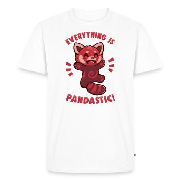 Everything is Pandastic - Men's Premium Organic T-Shirt - white - Front - Nico (187cm)