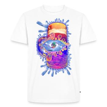 Opening - Men's Premium Organic T-Shirt - white - Front - Nico (187cm)