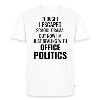 Travail Mèmes Bureau-Humour Lieu De Travail Drôle - T-shirt Premium bio Homme - blanc - Devant - Nico (187cm)