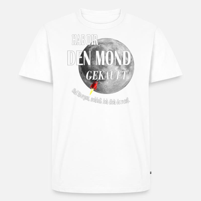 MOND GEKAUFT - Männer Premium Bio T-Shirt - Weiß