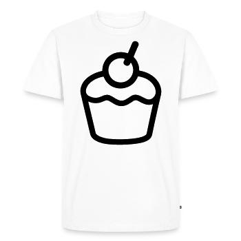 cupcake - T-shirt Premium bio Homme - blanc - Devant - Nico (187cm)