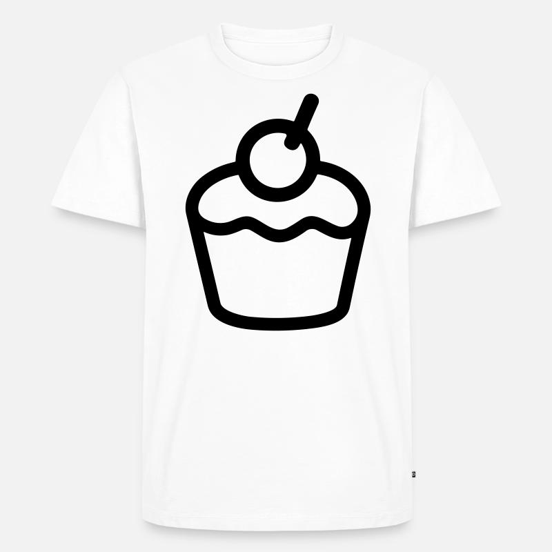 Cupcake - Männer Premium Bio T-Shirt - Weiß