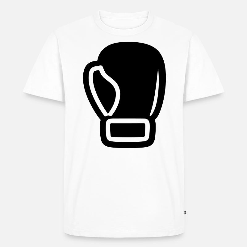 Boxhandschuh - Männer Premium Bio T-Shirt - Weiß