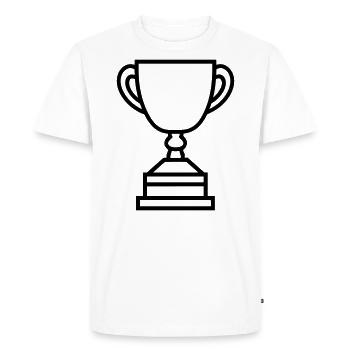 trophy - Men's Premium Organic T-Shirt - white - Front - Nico (187cm)