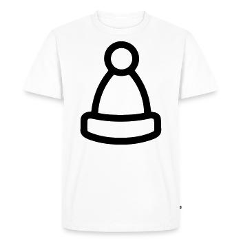 bonnet de noel - T-shirt Premium bio Homme - blanc - Devant - Nico (187cm)