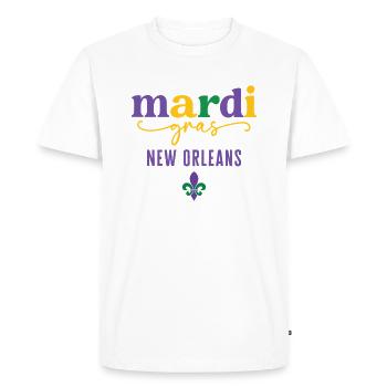 Mardi Gras New Orleans - Men's Premium Organic T-Shirt - white - Front - Nico (187cm)