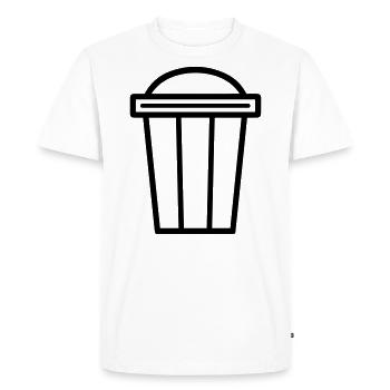 poubelle - T-shirt Premium bio Homme - blanc - Devant - Nico (187cm)
