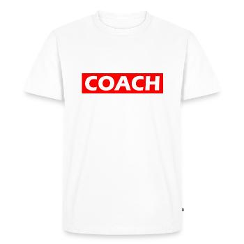 COACH - T-shirt Premium bio Homme - blanc - Devant - Nico (187cm)