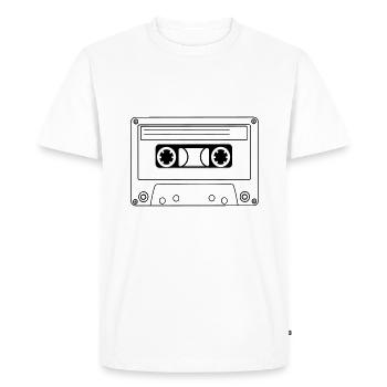 bande - T-shirt Premium bio Homme - blanc - Devant - Nico (187cm)