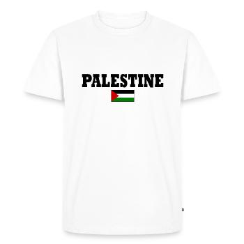 Palestine - T-shirt Premium bio Homme - blanc - Devant - Nico (187cm)