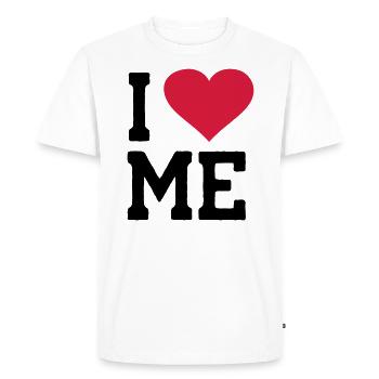 I Love me - Männer Premium Bio T-Shirt - Weiß - Vorne - Nico (187cm)