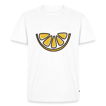 Lemon, lemon slice - Men's Premium Organic T-Shirt - white - Front - Nico (187cm)