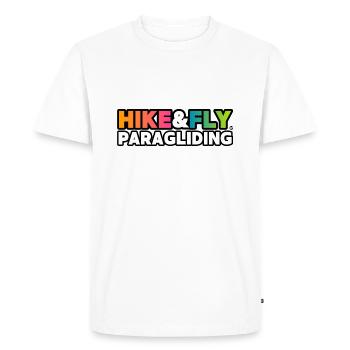 Randonnée &Fly Parapente Parapente Parapente - T-shirt Premium bio Homme - blanc - Devant - Nico (187cm)