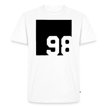 1998 - T-shirt Premium bio Homme - blanc - Devant - Nico (187cm)