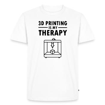 3D printer printing therapy hobby gift idea - Men's Premium Organic T-Shirt - white - Front - Nico (187cm)