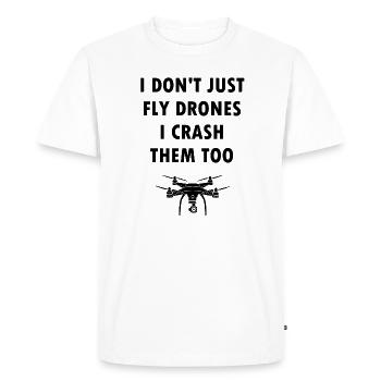 Drone Quadcopter Crash FPV Flying Gift Hobby - T-shirt Premium bio Homme - blanc - Devant - Nico (187cm)