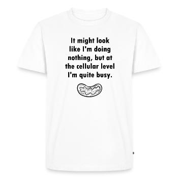 Biologie cellules biologiste professeur cadeau science - T-shirt Premium bio Homme - blanc - Devant - Nico (187cm)