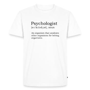 Psychologue Dictionnaire cadeau étudiant en psychologie - T-shirt Premium bio Homme - blanc - Devant - Nico (187cm)