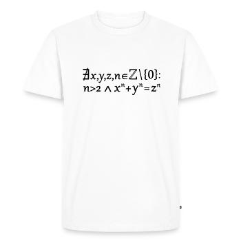 Fermats Dernier théorème mathématicien geek - T-shirt Premium bio Homme - blanc - Devant - Nico (187cm)