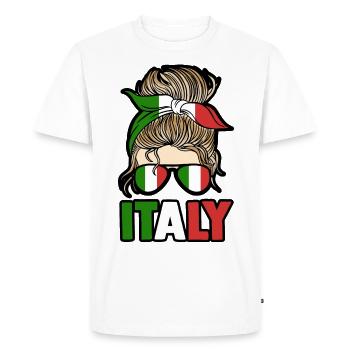Italie Italien Italien Italie - T-shirt Premium bio Homme - blanc - Devant - Nico (187cm)
