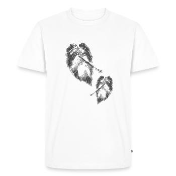 Monstera Monkey Print Plant - Men's Premium Organic T-Shirt - white - Front - Nico (187cm)