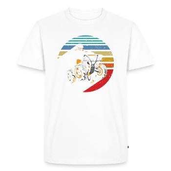 Vintage Quad drôle Quad Rider ATV cadeau Cool - T-shirt Premium bio Homme - blanc - Devant - Nico (187cm)