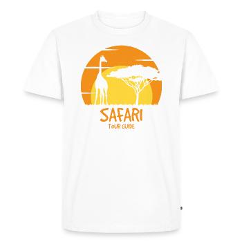 Safari Travel Guide - Men's Premium Organic T-Shirt - white - Front - Nico (187cm)