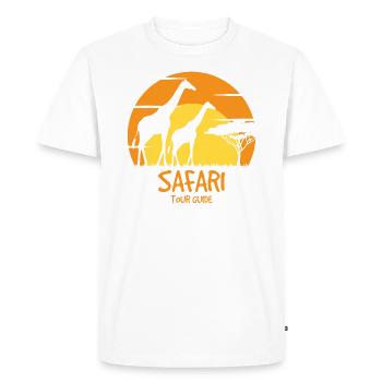 Safari Travel Guide - Men's Premium Organic T-Shirt - white - Front - Nico (187cm)